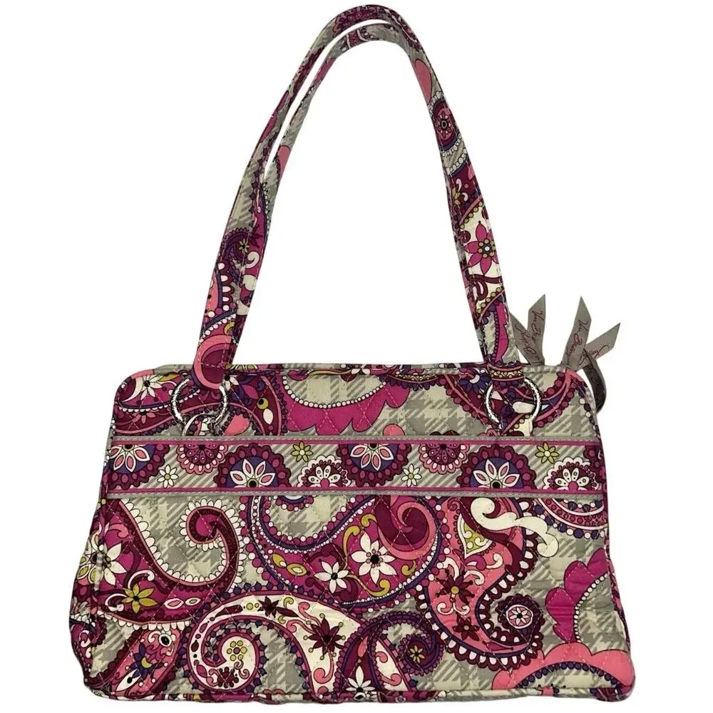Vera Bradley Retired “Paisley Meets Plaid” Design Quilted Mandy Handbag